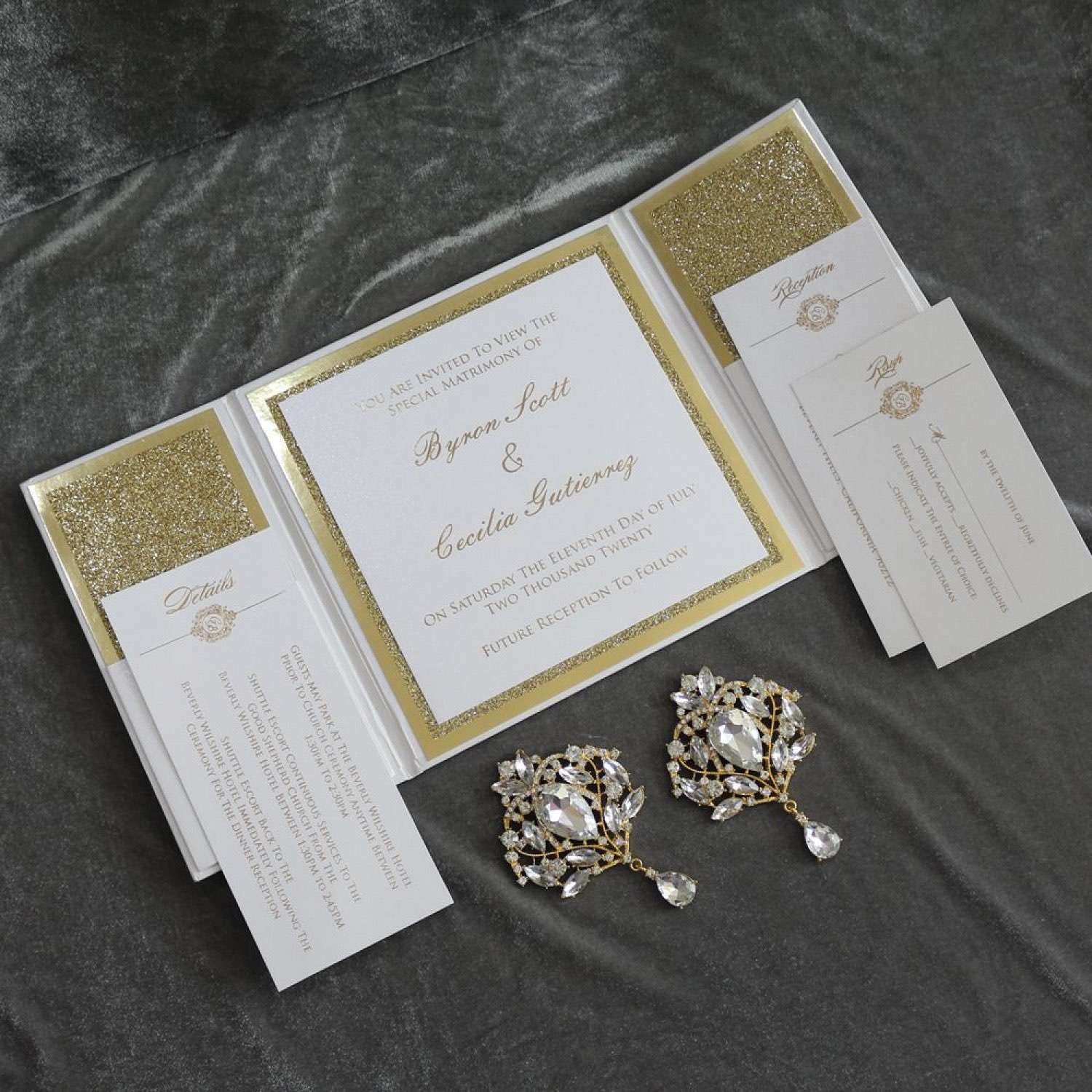 Embossing Invitation Card Beautiful Card Slap-up Wedding Invitation Card